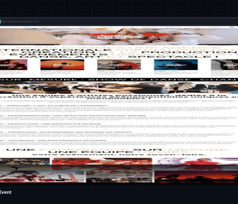 Dance Concept Event - Portfolio Mockup